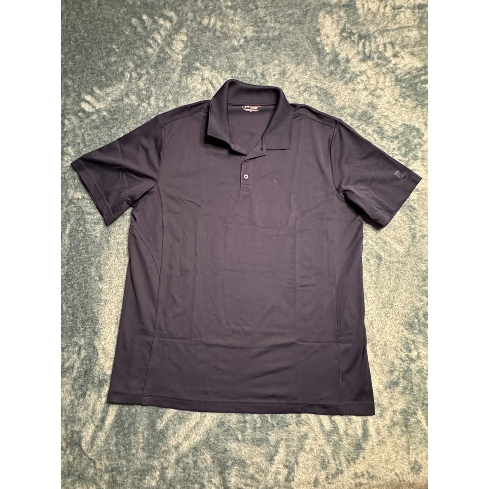 Fila Sport Golf Mens XL Short Sleeve Polo Shirt Navy Blue Polyester SKU 3221